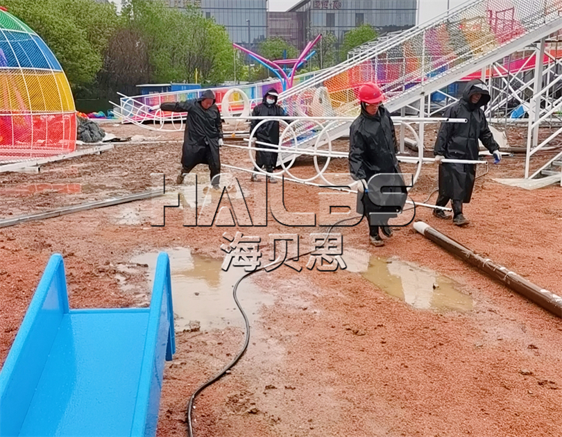 山西太原無動(dòng)力親子樂園施工現(xiàn)場