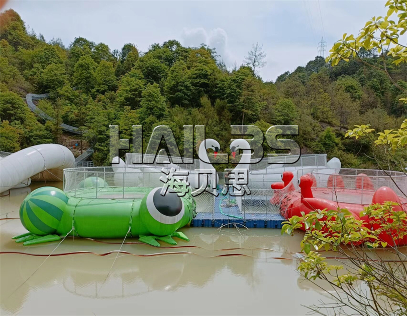浙江東陽(yáng)無(wú)動(dòng)力樂園安裝現(xiàn)場(chǎng)